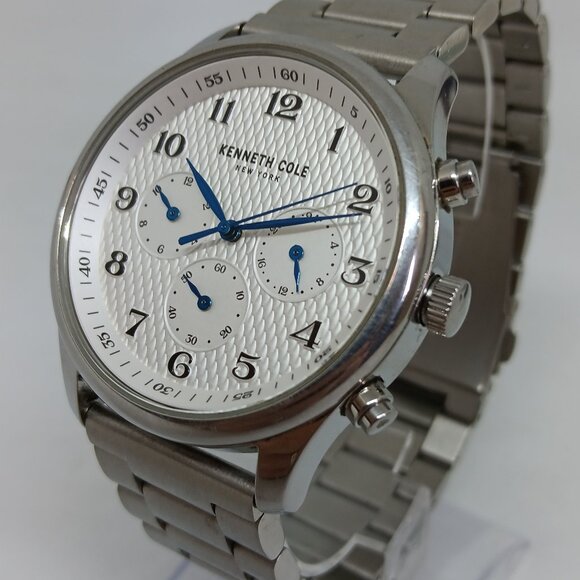 Kenneth Cole New York KC50841012 Men's 42mm Stainless Steel Dual Time Watch - Picture 1 of 11